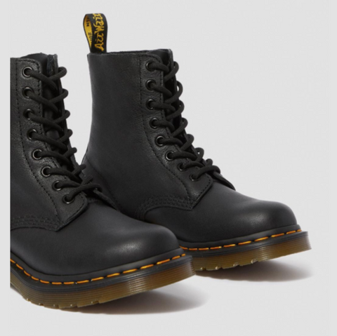 Dr.Martens Women's 1460 PASCAL VIRGINIA LEATHER BOOTS BLACK Contemporary