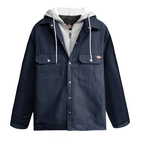 Dickies icon hooded duck quilted shirt jacket discount