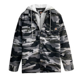 Dickies Men's Hooded Duck Quilted Shirt Jacket TJ203 Multi Color Black Navy Camo