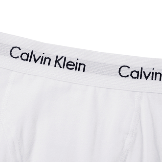 Calvin Klein Men's Cotton Stretch Boxer Briefs 3-Pack NU2666 Black with Blue Red Band