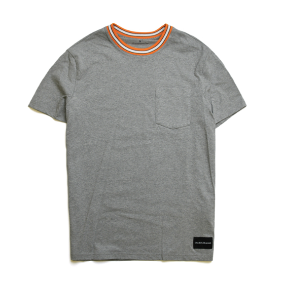 Calvin Klein Jeans Mens Ringer Basic T-Shirt White