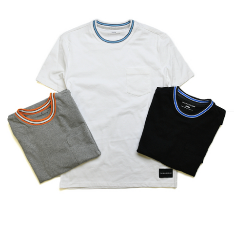 Calvin Klein Jeans Mens Ringer Basic T-Shirt White