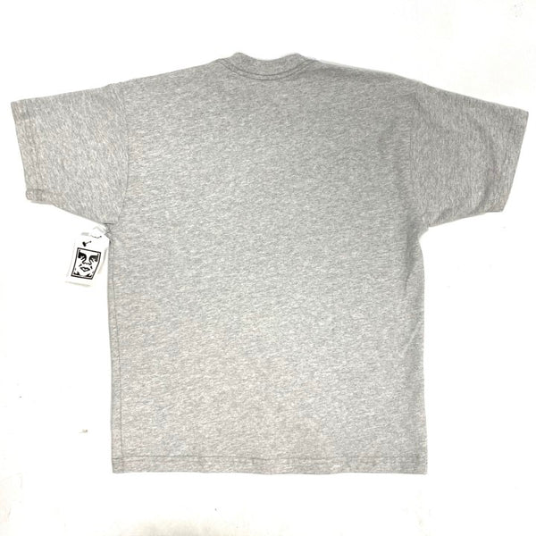 Obey STYLE Men’s Heavyweight fabric custom box fit Tee Heather Grey