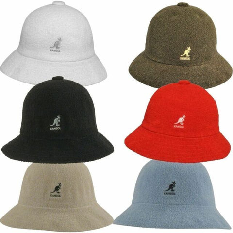 Kangol BERMUDA CASUAL bucket Hat Original Iconic Kangol Style Black Gold